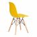 Стул Tetchair CINDY (EAMES) (mod. 1801) дерево бук/металл/сиденье пластик, 45x51x82 см, Yellow (Желтый)