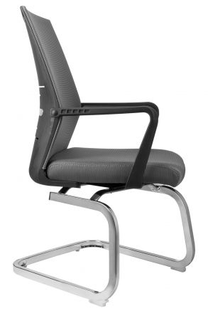 Кресло Like RCH G818 Серая сетка на полозьях (крутящееся)