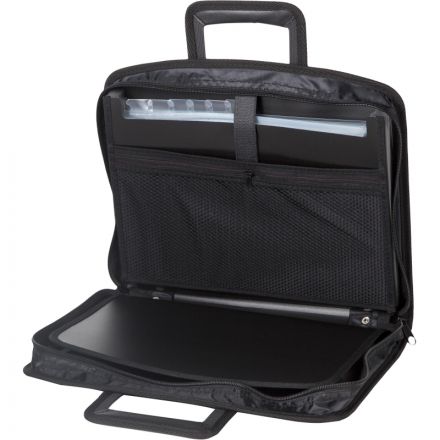 Папка-портфель с выдвижными ручками, черный, Комус