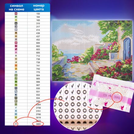 Картина стразами (алмазная мозаика) 30х40 см, ОСТРОВ СОКРОВИЩ "Домик у моря", без подрамника, 662400