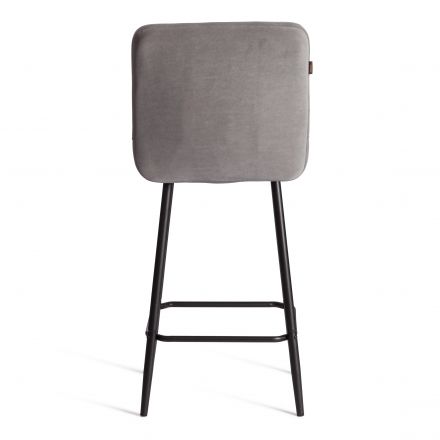 Полубарный стул  Medeo/Медео велюр, серый, 29, 42х56х102 см