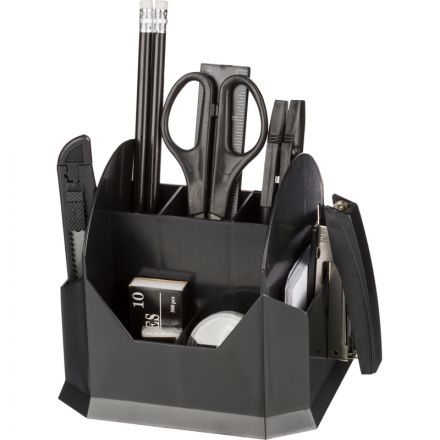 Настольный набор Attache черный 15 предметов вращающийся