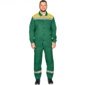 Костюм рабочий летний муж. л16-КБР с СОП зел/желт (р.56-58) 182-188