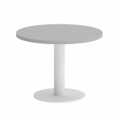 Home Office Стол журнальный круглый VR.SP-5-60.1G Серый/Белый металл 600*600*450