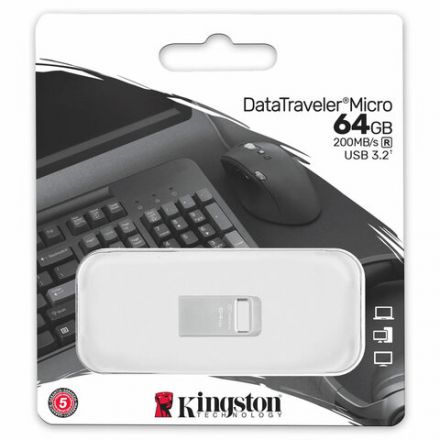 Флеш-диск 64 GB, KINGSTON DataTraveler Micro USB 3.2, металлический корпус, серебристый, DTMC3G2/64GB Флеш-диск 64 GB, KINGSTON DataTraveler Micro USB 3.2, металлический корпус, серебристый, DTMC3G2/64GB
