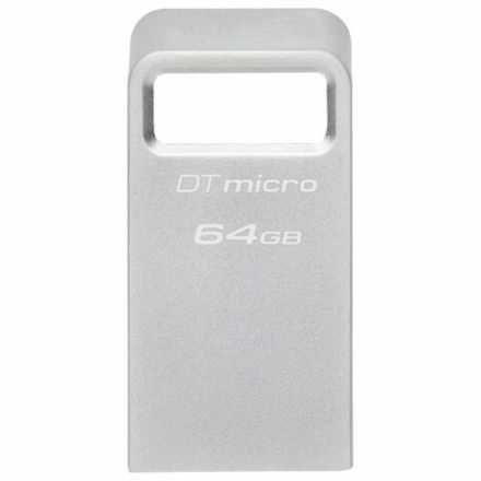 Флеш-диск 64 GB, KINGSTON DataTraveler Micro USB 3.2, металлический корпус, серебристый, DTMC3G2/64GB Флеш-диск 64 GB, KINGSTON DataTraveler Micro USB 3.2, металлический корпус, серебристый, DTMC3G2/64GB