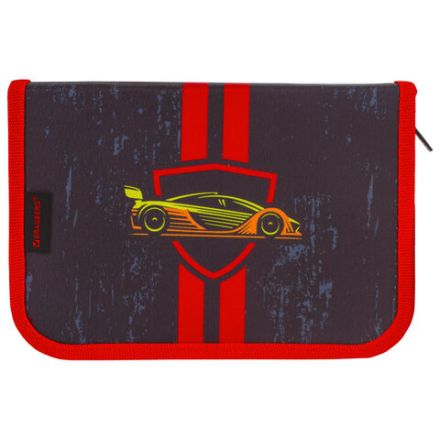 Пенал BRAUBERG с наполнением, 1 отделение, 1 откидная планка, 24 предмета, 21х14 см, "Yellow car", 229292 Пенал BRAUBERG с наполнением, 1 отделение, 1 откидная планка, 24 предмета, 21х14 см, "Yellow car", 229292