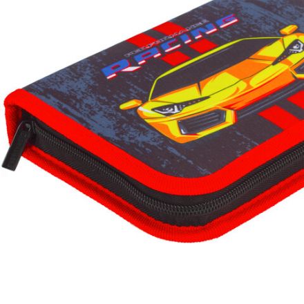 Пенал BRAUBERG с наполнением, 1 отделение, 1 откидная планка, 24 предмета, 21х14 см, "Yellow car", 229292 Пенал BRAUBERG с наполнением, 1 отделение, 1 откидная планка, 24 предмета, 21х14 см, "Yellow car", 229292