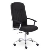 Кресло офисное "Бостон", CH-277, хром, ткань, черный (М-16)
