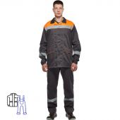 Костюм рабочий летний муж л35-КПК сер/оранж (р.44-46) 170-176