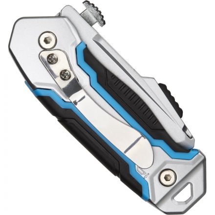 Нож универсальный TOPFORT складной с выдв.лезв. 19мм трапец.+2зап.лезв