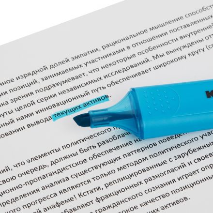 Маркер текстовыделитель Kores BRIGHT LINER PLUS, скош нак, 0.5-5 мм,синий Маркер текстовыделитель Kores BRIGHT LINER PLUS, скош нак, 0.5-5 мм,синий