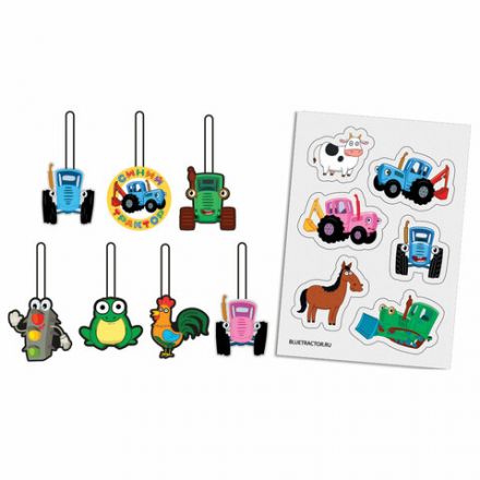 Набор игровой (пуллеры и наклейки) СИНИЙ ТРАКТОР, АССОРТИ, КФ, УТ62351 Набор игровой (пуллеры и наклейки) СИНИЙ ТРАКТОР, АССОРТИ, КФ, УТ62351