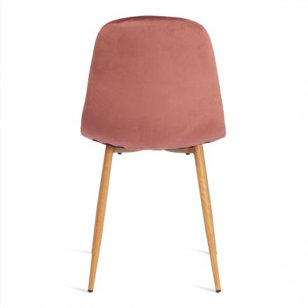 Стул BREEZE (mod. 4724) / 1 шт. в упаковке вельвет/металл, 44 х 53 х 87 см, Coral (коралловый) HLR44 / натуральный