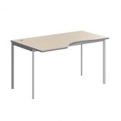 Стол эргономичный СА-2S(L) Клен/Алюминий 1400х900х755. IMAGO-S