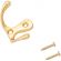 Вешалка настенная УЗК Крючок двухрожковый СТАНДАРТ 002 GP (10189), золото Вешалка настенная УЗК Крючок двухрожковый СТАНДАРТ 002 GP (10189), золото