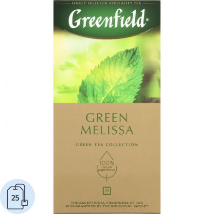 Чай Greenfield Green Melissa зеленый 25 пакетиков