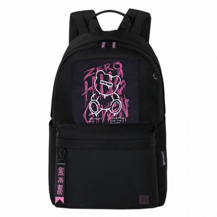 Рюкзак BRAUBERG FASHION CITY универсальный, карман-антивор, "Hug me", черный, 44х31х16 см, 272570