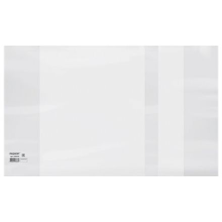 Обложка ПЭ со штрихкодом для тетрадей и дневников, С ЗАКЛАДКОЙ, ПЛОТНАЯ, 140 мкм, 210х350 мм, прозрачная, ПИФАГОР, 229370