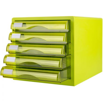 Бокс с выдвижными лотками Deli E9777G, 5 выдвижн лотков зеленый Бокс с выдвижными лотками Deli E9777G, 5 выдвижн лотков зеленый