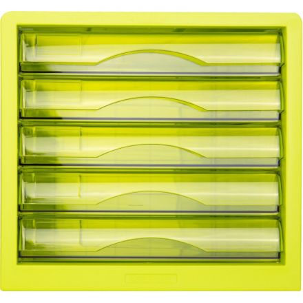 Бокс с выдвижными лотками Deli E9777G, 5 выдвижн лотков зеленый Бокс с выдвижными лотками Deli E9777G, 5 выдвижн лотков зеленый