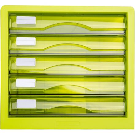 Бокс с выдвижными лотками Deli E9777G, 5 выдвижн лотков зеленый Бокс с выдвижными лотками Deli E9777G, 5 выдвижн лотков зеленый