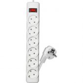 Сетевой фильтр PROGIX PG634 6р/10м/2,2кВт/10А заземеление, белый,ПВС 3х0.75