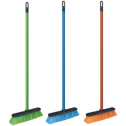 Щетка для уборки Azur с черенком 110см, ширина 31см, щетина 7см, пластик, ассорти Щетка для уборки Azur с черенком 110см, ширина 31см, щетина 7см, пластик, ассорти
