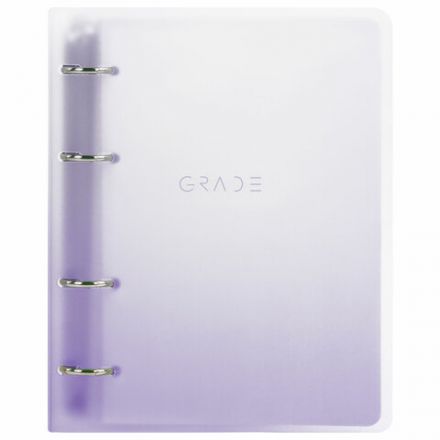 Тетрадь на кольцах А5 175х220 мм, 120 л., пластик, с разделителями, BRAUBERG, Фиолетовый, 404627