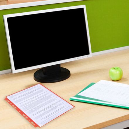 Папки-файлы с перфорацией БОЛЬШОЙ ВМЕСТИМОСТИ до 250 листов, ЦВЕТНЫЕ, А4, КОМПЛЕКТ 5 шт., STAFF, 274081