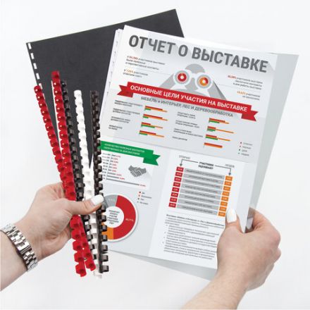 Пружины пластиковые для переплета, КОМПЛЕКТ 100 шт., 10 мм (для сшивания 41-55 л.), белые, BRAUBERG, 530812 Пружины пластиковые для переплета, КОМПЛЕКТ 100 шт., 10 мм (для сшивания 41-55 л.), белые, BRAUBERG, 530812