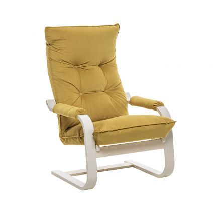 Кресло-трансформер Leset Оливер, Слоновая кость, V28 желтый, Ткань Велюр