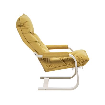 Кресло-трансформер Leset Оливер, Слоновая кость, V28 желтый, Ткань Велюр