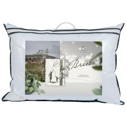 Подушка 50х70 стеганная (микрофибра/лебяжий пух), белый