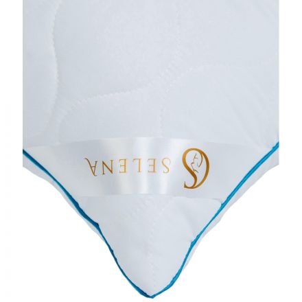 Подушка 50х70 стеганная (микрофибра/лебяжий пух), белый