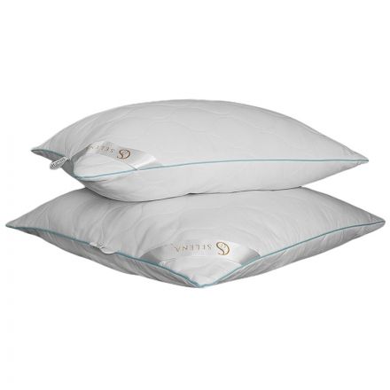 Подушка 50х70 стеганная (микрофибра/лебяжий пух), белый