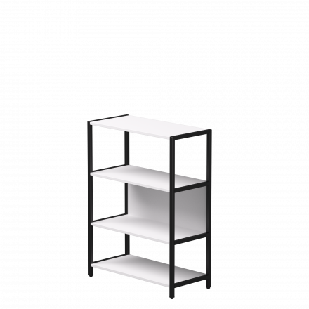 Стеллаж металлический средний Everprof EVO 830х385x1120 Белый/Черный