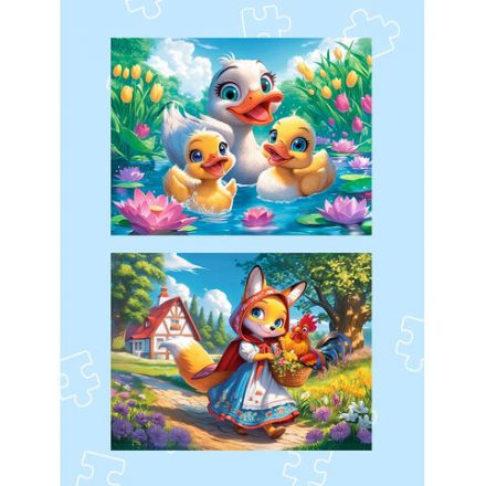 Пазл картонный "Милые картинки", 12 элементов, АССОРТИ, поле 17,5 х 13 см, 20 видов