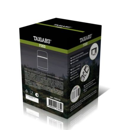 Термос 0,6л FOOD, для еды/напитков с широким горлом, нержавеющая сталь SUS304, серебристый, TAIGARU (ТАЙГАРУ), 700324