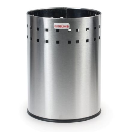 Урна-корзина для мусора 7 литров "Bionic", МАТОВАЯ, перфорированная, LAIMA, 232267 Урна-корзина для мусора 7 литров "Bionic", МАТОВАЯ, перфорированная, LAIMA, 232267
