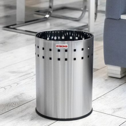 Урна-корзина для мусора 7 литров "Bionic", МАТОВАЯ, перфорированная, LAIMA, 232267 Урна-корзина для мусора 7 литров "Bionic", МАТОВАЯ, перфорированная, LAIMA, 232267