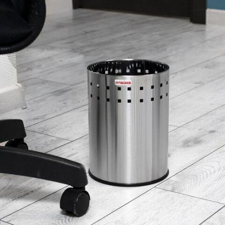 Урна-корзина для мусора 7 литров "Bionic", МАТОВАЯ, перфорированная, LAIMA, 232267 Урна-корзина для мусора 7 литров "Bionic", МАТОВАЯ, перфорированная, LAIMA, 232267