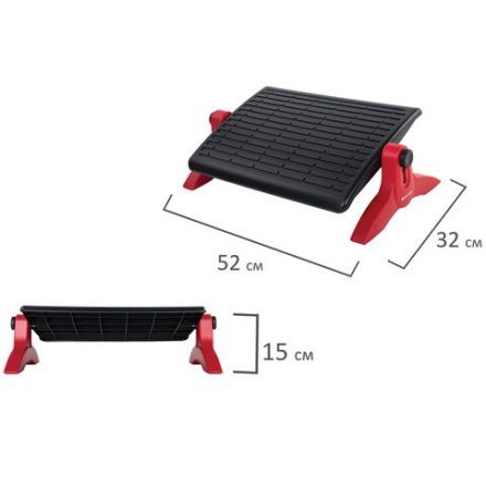 Подставка для ног BRAUBERG офисная, 45х32 см, регулируемые высота и угол наклона, черная, 531489 Подставка для ног BRAUBERG офисная, 45х32 см, регулируемые высота и угол наклона, черная, 531489