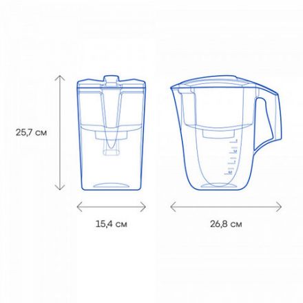 Кувшин-фильтр для очистки воды АКВАФОР "Гарри А5", 3,9 л, со сменной кассетой, красный, 501734