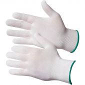 Перчатки нейлон защитные Gward  NP1001 размер 10,XL белые (12 пар/уп)