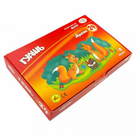 Гуашь ГАММА "Мультики", 24 цвета по 20 мл, картонная упаковка, 81220201 Гуашь ГАММА "Мультики", 24 цвета по 20 мл, картонная упаковка, 81220201