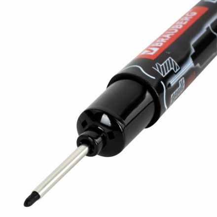 Маркер строительный с длинным наконечником многофункциональный разметочный для труднодоступных мест ЧЕРНЫЙ, 1 мм, BRAUBERG UNIVERSAL, 152540