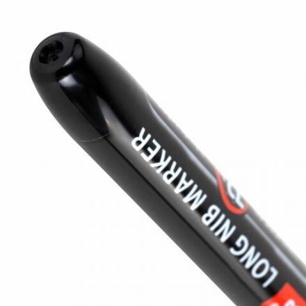 Маркер строительный с длинным наконечником многофункциональный разметочный для труднодоступных мест ЧЕРНЫЙ, 1 мм, BRAUBERG UNIVERSAL, 152540