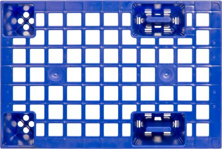 Паллет 600х400х130 (перфорированный на ножках) синий