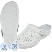 Сабо Ионел мужские из натуральной кожи белые (размер 43)